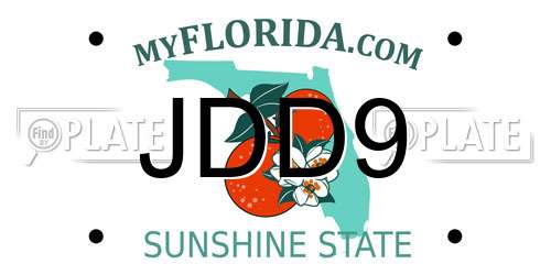 JDD9 Florida License Plate