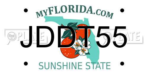 JDDT55 Florida License Plate