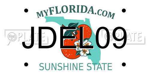 JDEL09 Florida License Plate