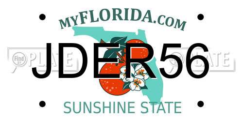 JDER56 Florida License Plate