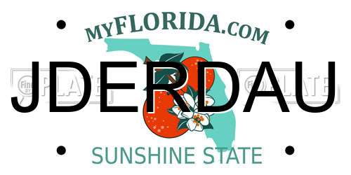 JDERDAU Florida License Plate