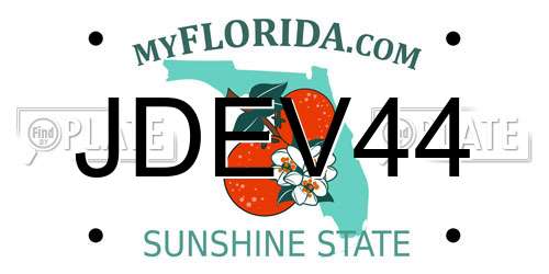 JDEV44 Florida License Plate