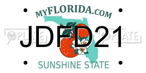 JDFD21 Florida License Plate