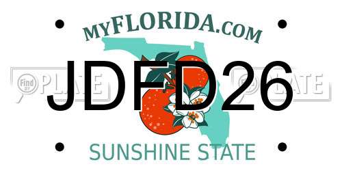 JDFD26 Florida License Plate