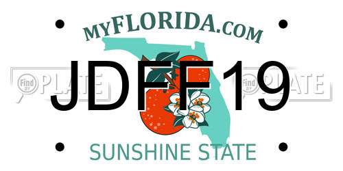 JDFF19 Florida License Plate