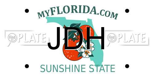 JDH Florida License Plate