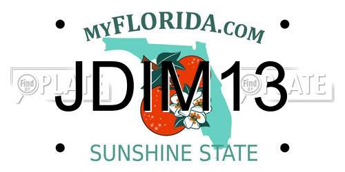 JDIM13 Florida License Plate