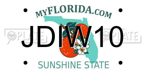 JDIW10 Florida License Plate