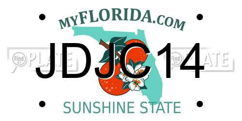 JDJC14 Florida License Plate
