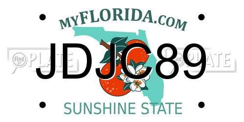 JDJC89 Florida License Plate