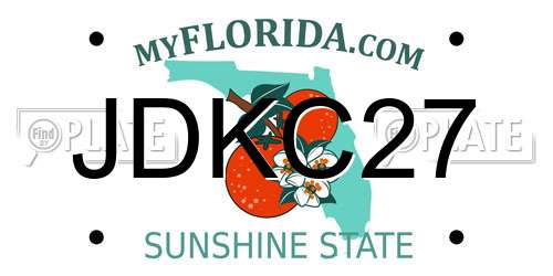 JDKC27 Florida License Plate