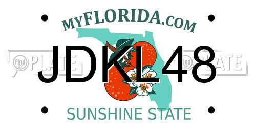 JDKL48 Florida License Plate