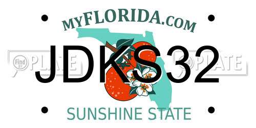 JDKS32 Florida License Plate