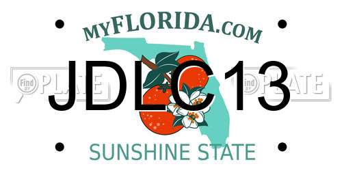 JDLC13 Florida License Plate