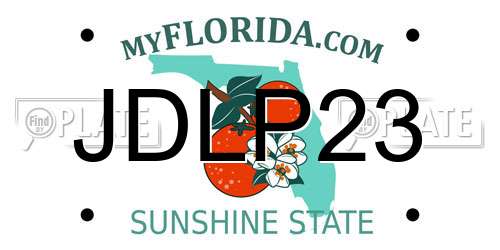 JDLP23 Florida License Plate