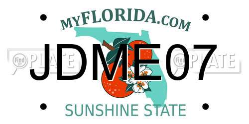 JDME07 Florida License Plate