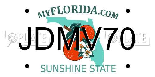 JDMV70 Florida License Plate
