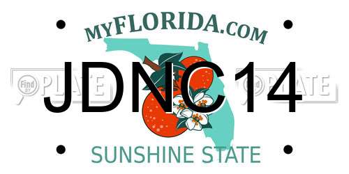 JDNC14 Florida License Plate