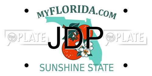 JDP Florida License Plate
