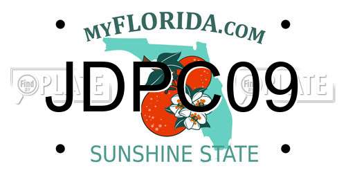 JDPC09 Florida License Plate