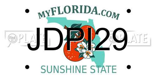 JDPI29 Florida License Plate