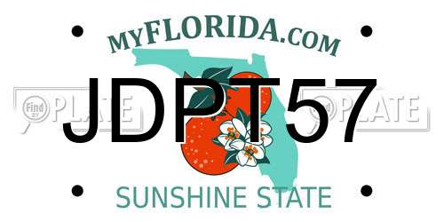 JDPT57 Florida License Plate