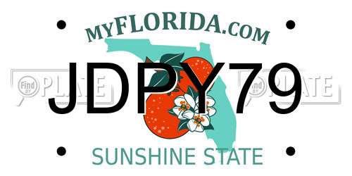 JDPY79 Florida License Plate