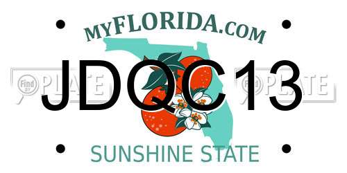 JDQC13 Florida License Plate
