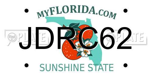 JDRC62 Florida License Plate
