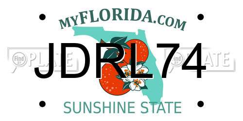 JDRL74 Florida License Plate