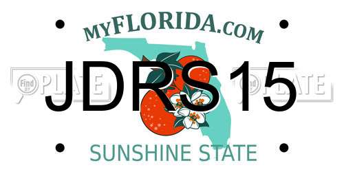 JDRS15 Florida License Plate