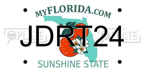 JDRT24 Florida License Plate