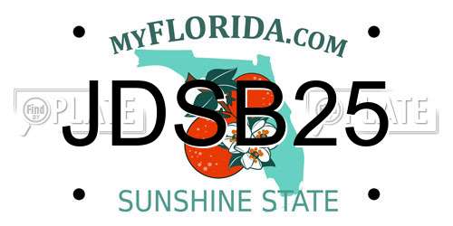 JDSB25 Florida License Plate