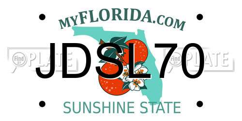 JDSL70 Florida License Plate