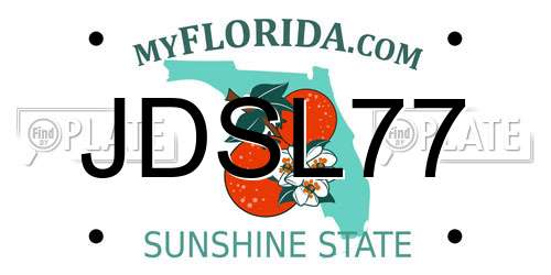 JDSL77 Florida License Plate