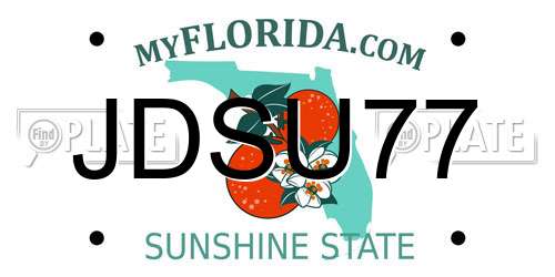 JDSU77 Florida License Plate