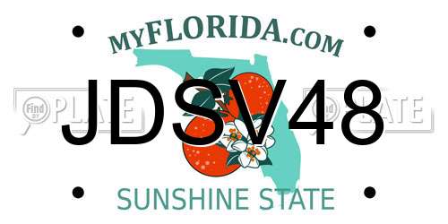 JDSV48 Florida License Plate