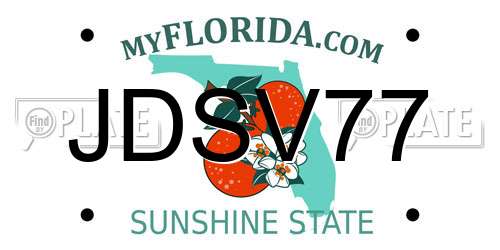 JDSV77 Florida License Plate