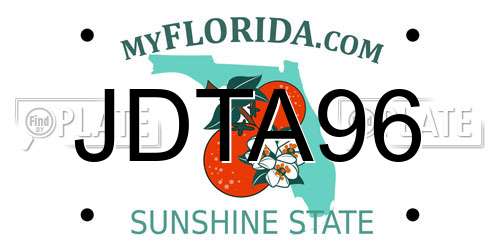 JDTA96 Florida License Plate