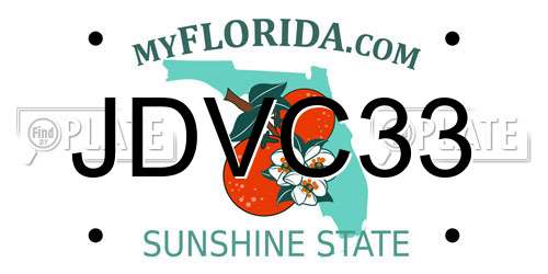 JDVC33 Florida License Plate