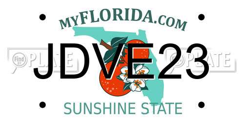 JDVE23 Florida License Plate