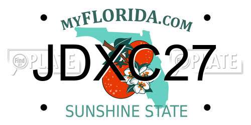 JDXC27 Florida License Plate