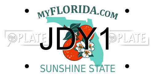 JDY1 Florida License Plate