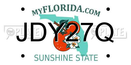 JDY27Q Florida License Plate