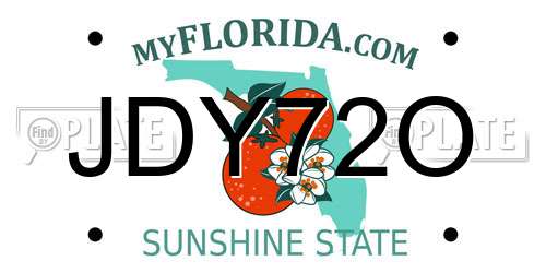JDY72O Florida License Plate