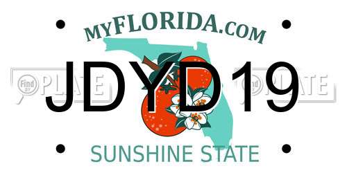 JDYD19 Florida License Plate
