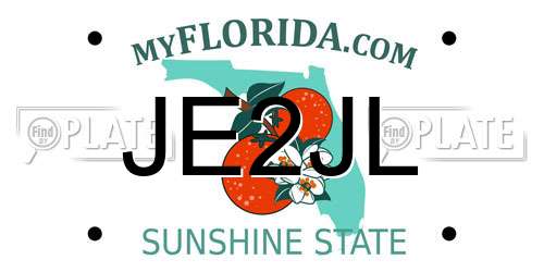 JE2JL Florida License Plate