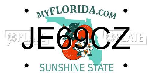 JE69CZ Florida License Plate