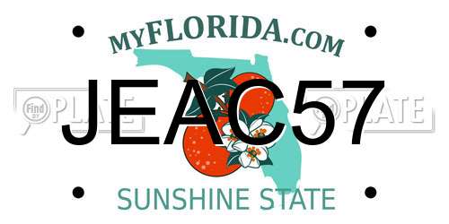 JEAC57 Florida License Plate