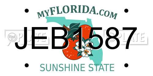 JEB1587 Florida License Plate